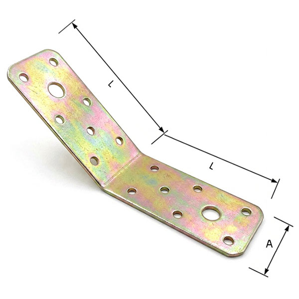 MINUTEX Piastra Giunzione 135° MM40X90X2,5 in Acciaio Zincato - MINUTEX - Immagine 3